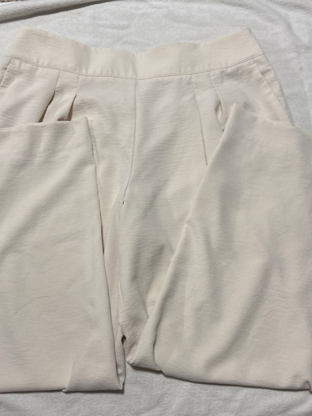 Nine West Wide Leg Cream Palazzo Pants